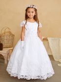 First Communion Dress with Beautiful Lace Skirt