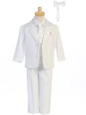 Boys White First Communion Tuxedo Suit