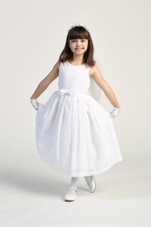 Cotton Eyelet First Communion Dress