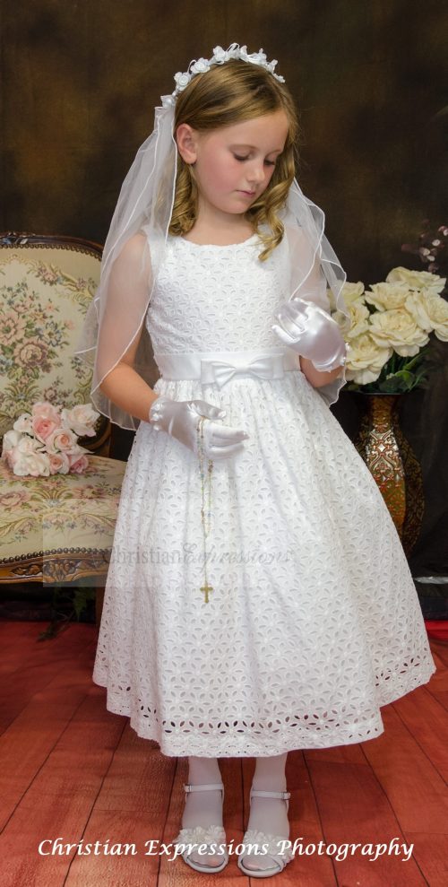 Cotton First Communion Dresses For Girls