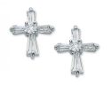 Crystal Cross Earrings