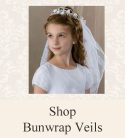 First Communion Bun Wrap Veils