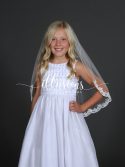 Flower Lace First Communion Vei