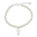 Pearl Bracelet with Communion Chalice Charm