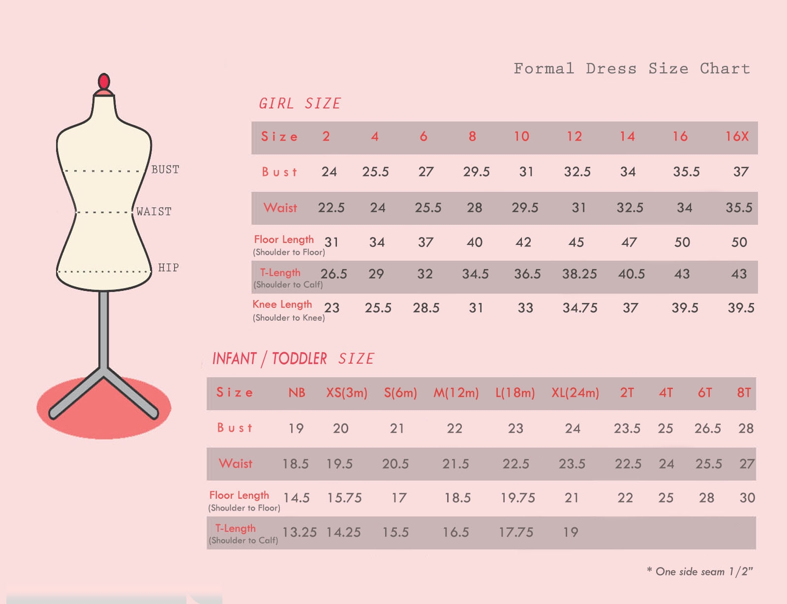 First Communion Dress Size Chart Tip Top Kids